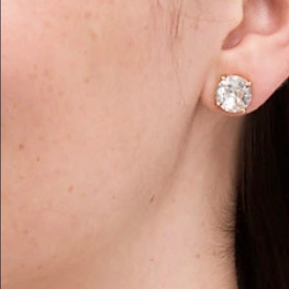 KATE SPADE NEW YORK CLEAR DIAMOND GUMDROP STUD EARRINGS - Picture 7 of 9